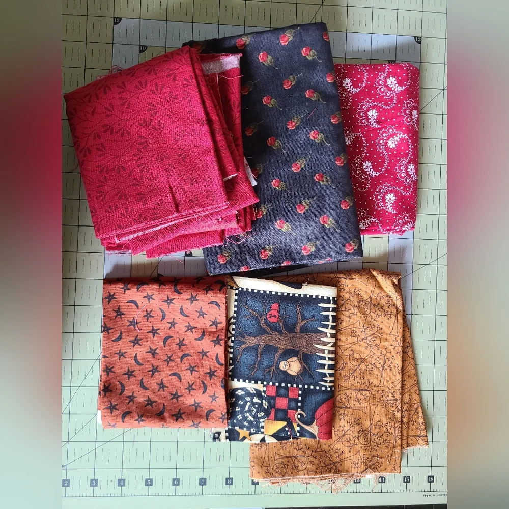 Assorted Fall/Halloween Fabrics - Picture 1 of 12